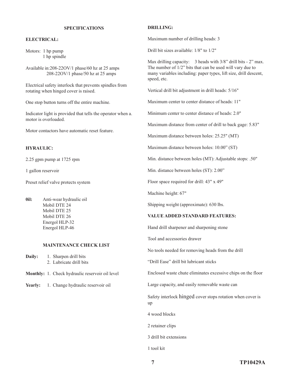Baumfolder D3 Drill (from late 2003 thru mid 2004) User Manual | Page 7 / 9
