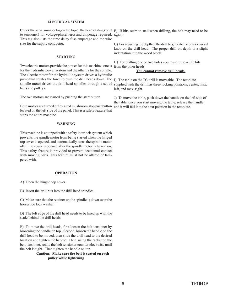 Baumfolder D3 Drill (up to mid 2003) User Manual | Page 5 / 9