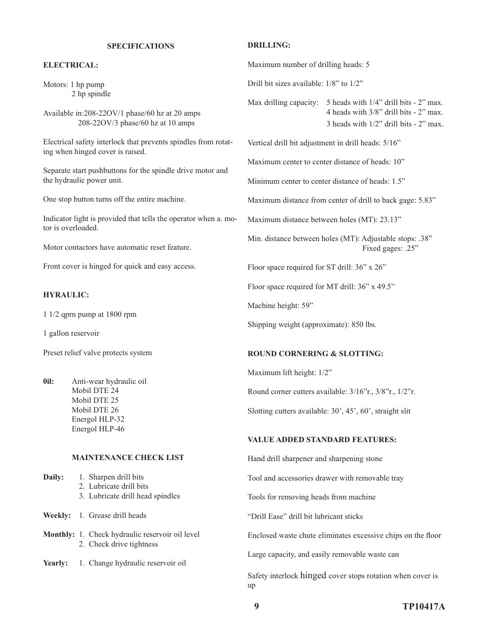 Baumfolder D5 Drill (from mid 2006 thru end 2006) User Manual | Page 9 / 11