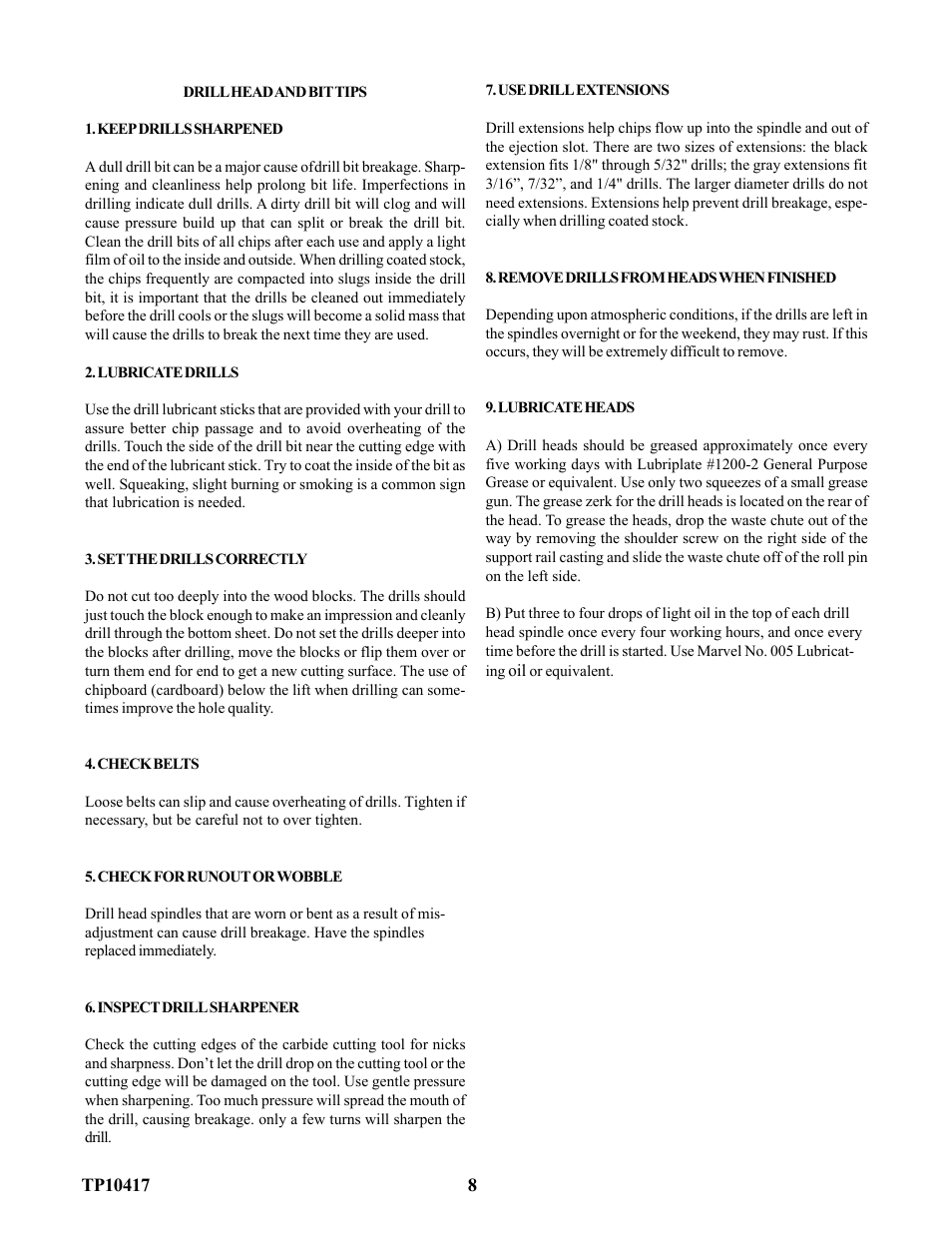 Baumfolder D5 Drill (from 2003 thru mid 2006) User Manual | Page 8 / 11