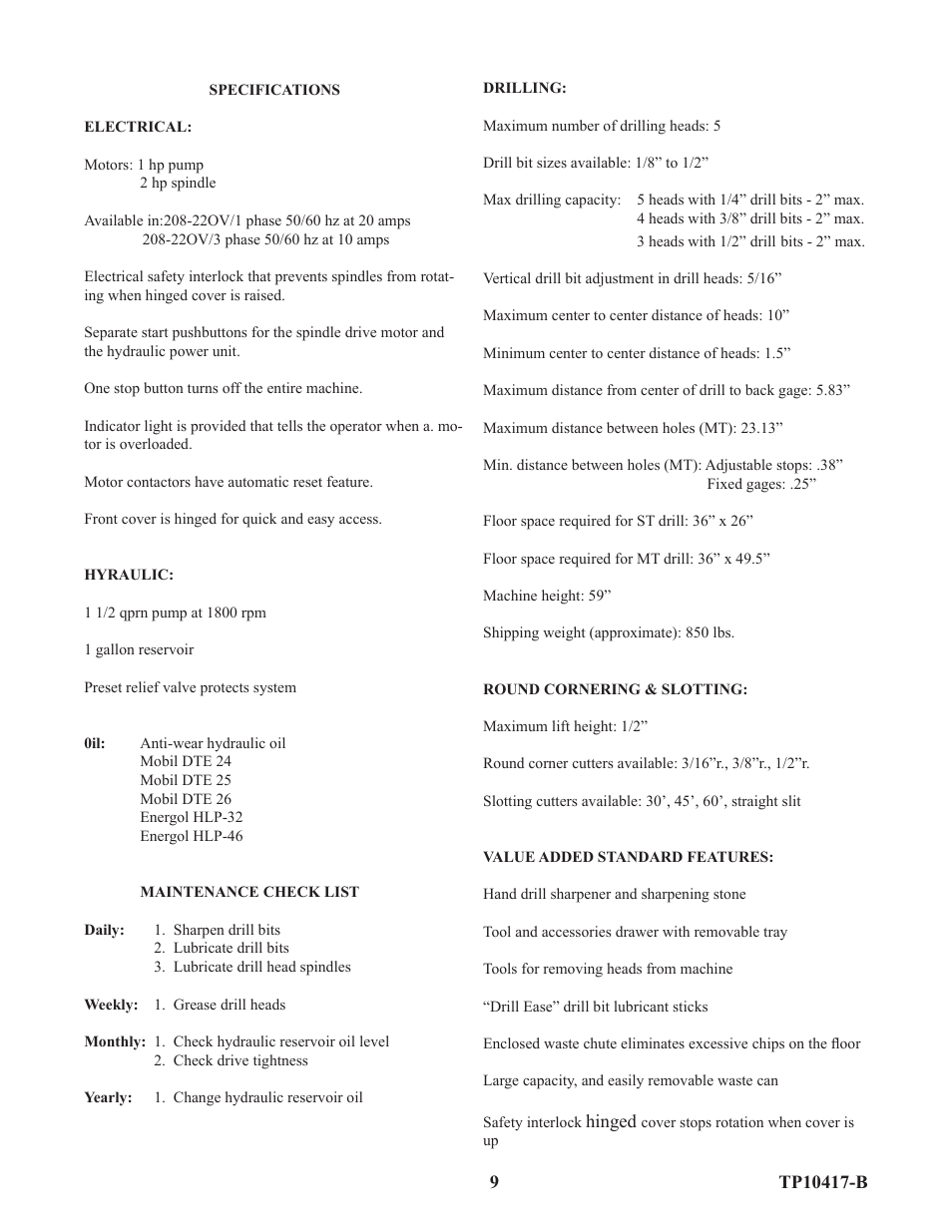 Baumfolder D3HD Dril User Manual | Page 9 / 11