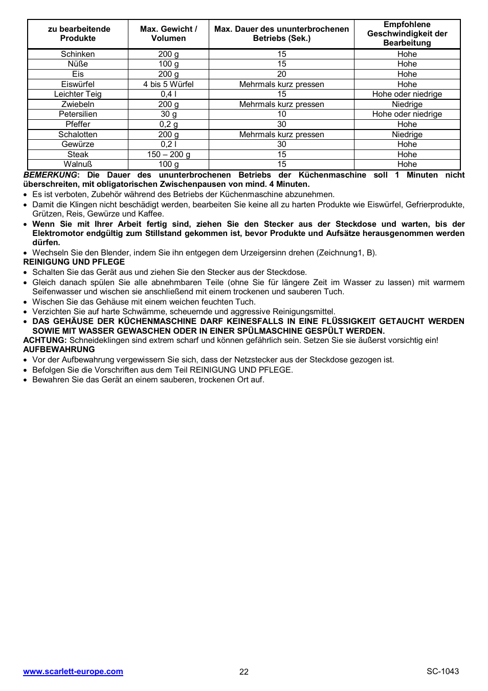 Scarlett SC-1043 User Manual | Page 22 / 22