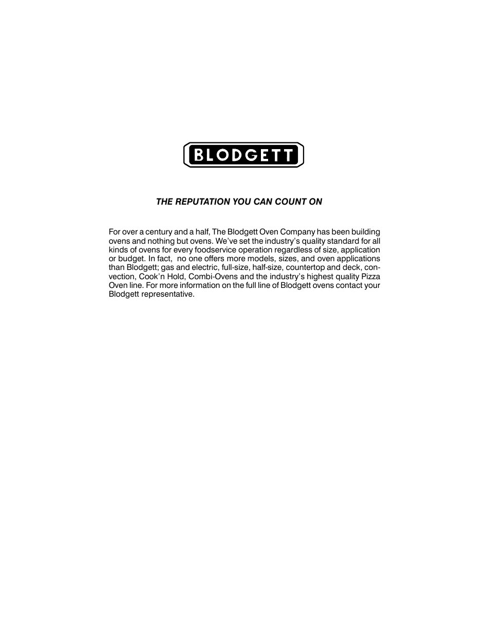 Blodgett SHO-E User Manual | Page 3 / 17