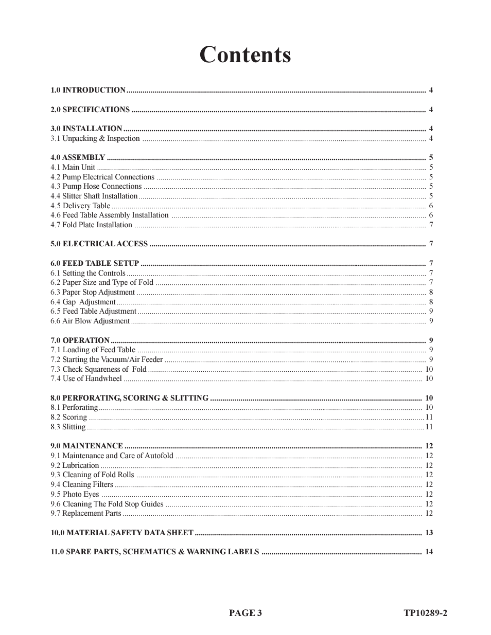 Baumfolder 714XLT: Air-Operations Manual (from 2001 thru 2005) User Manual | Page 3 / 13