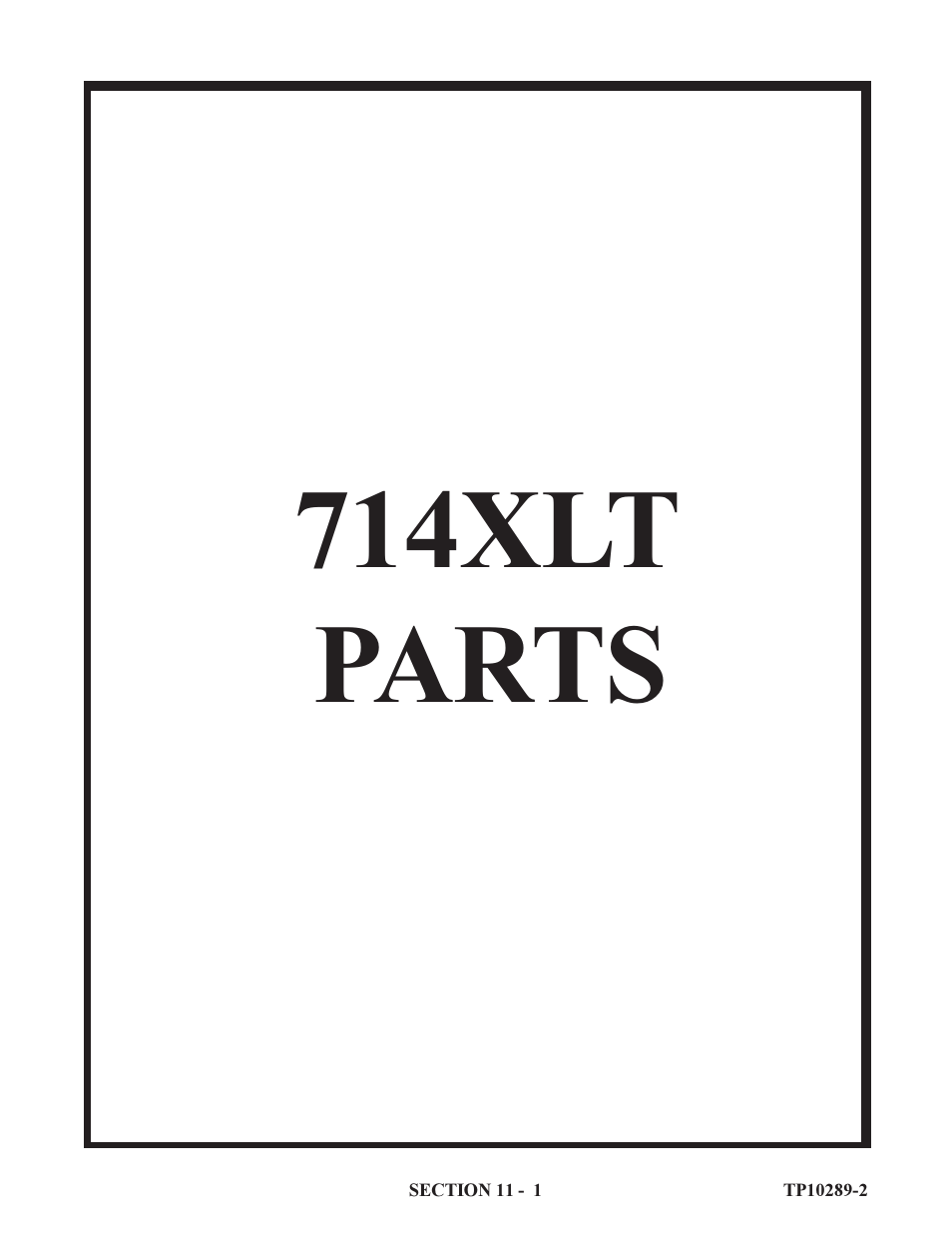 Baumfolder 714XLT: Parts Manual User Manual | 134 pages