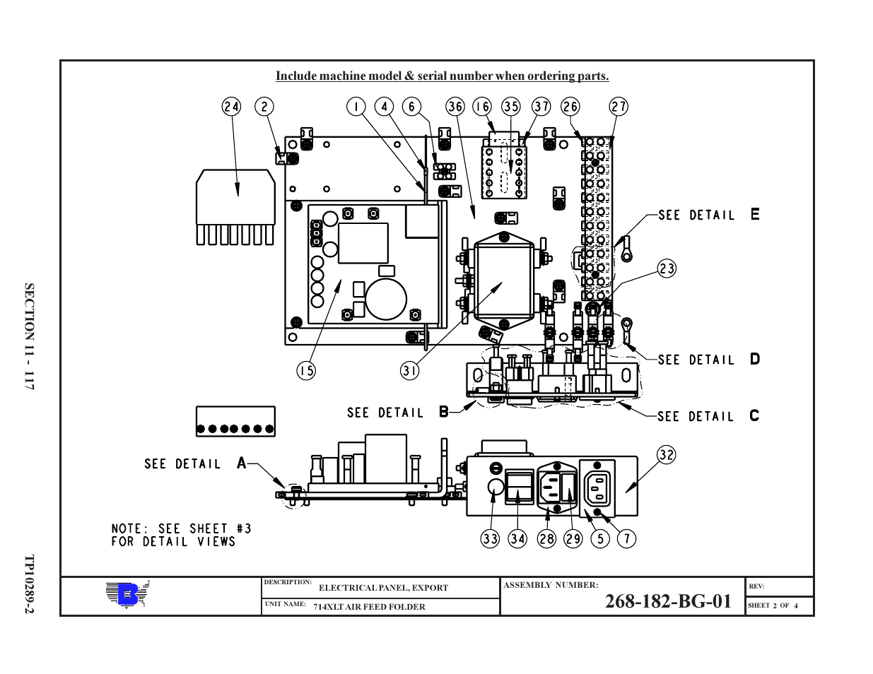 Baumfolder 714XLT: Parts Manual User Manual | Page 117 / 134