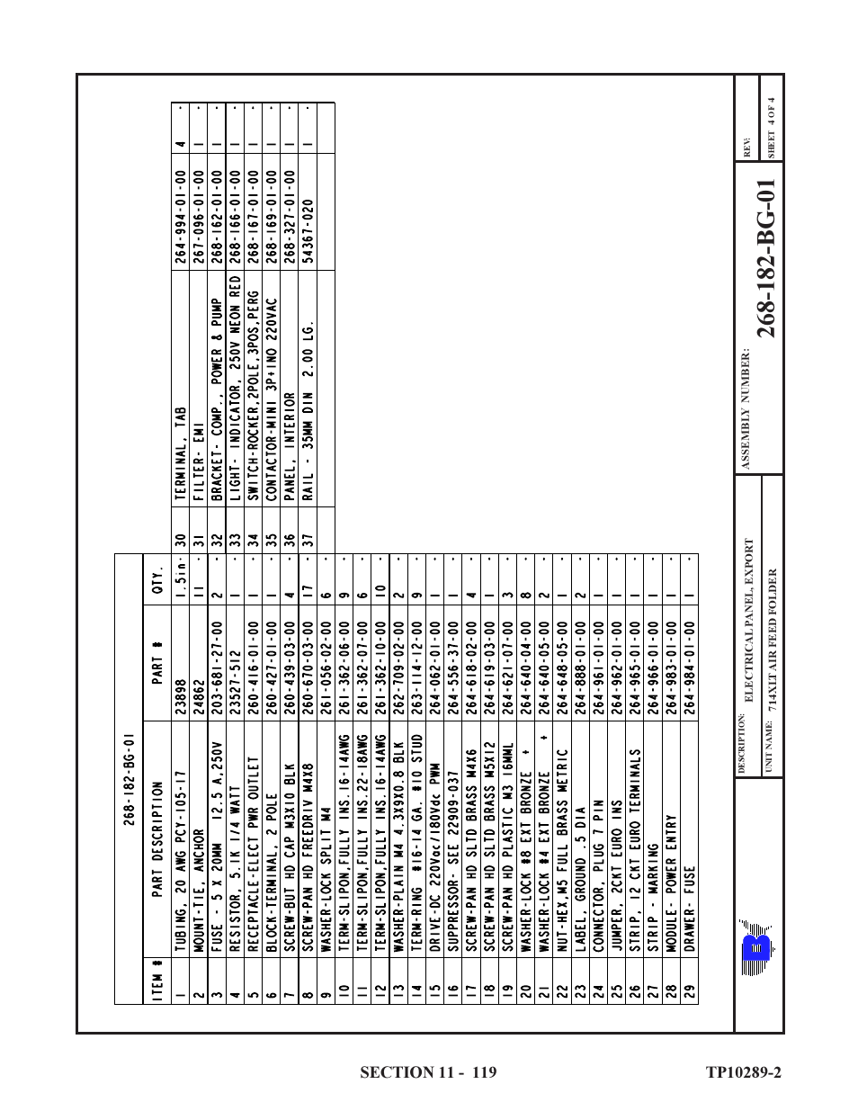 Baumfolder 714XLT: Parts Manual User Manual | Page 119 / 134