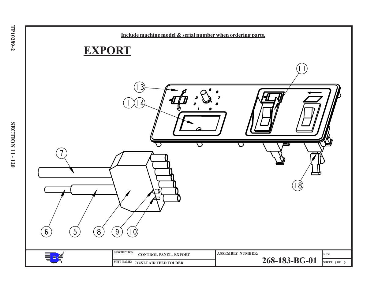 Export | Baumfolder 714XLT: Parts Manual User Manual | Page 120 / 134