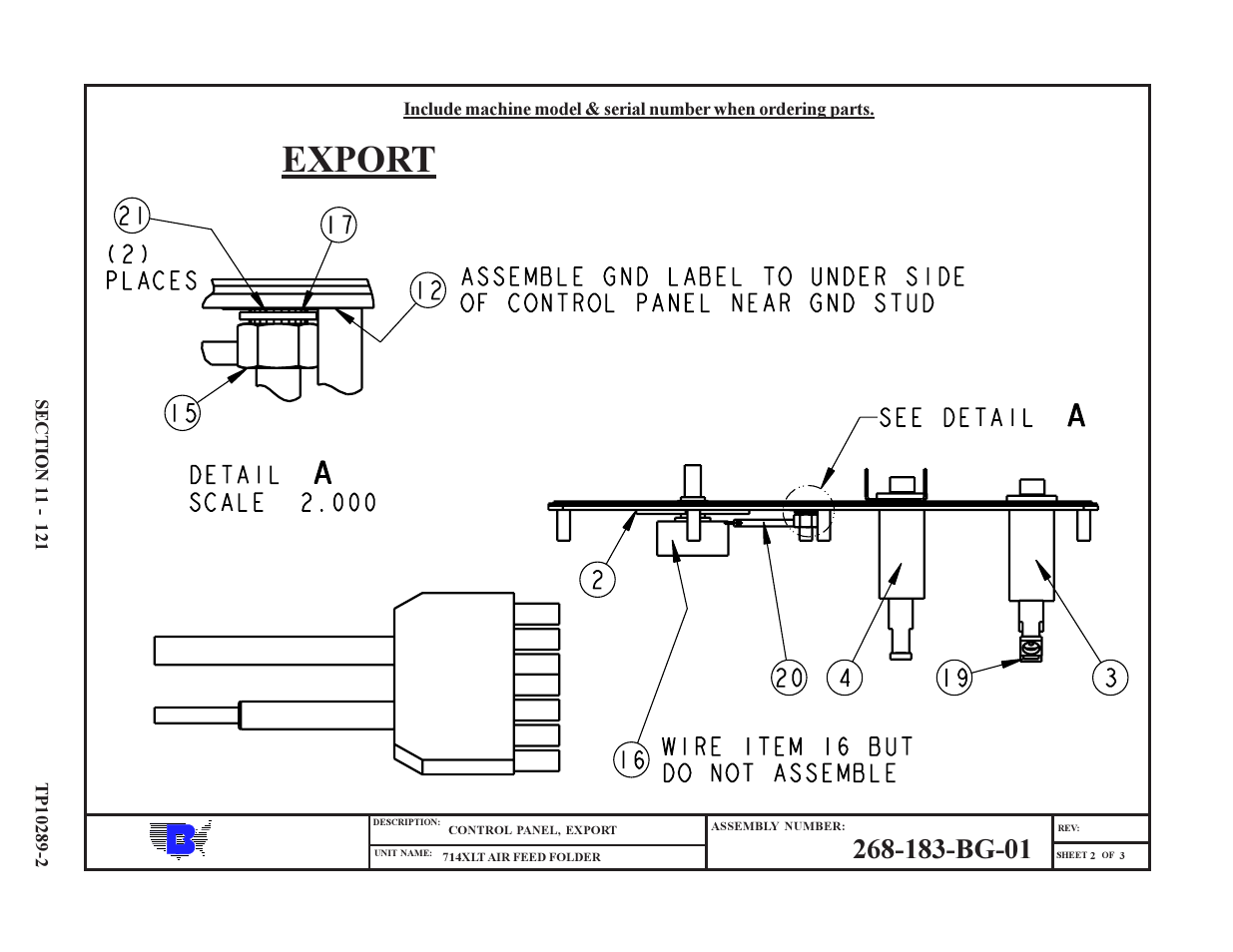 Export | Baumfolder 714XLT: Parts Manual User Manual | Page 121 / 134