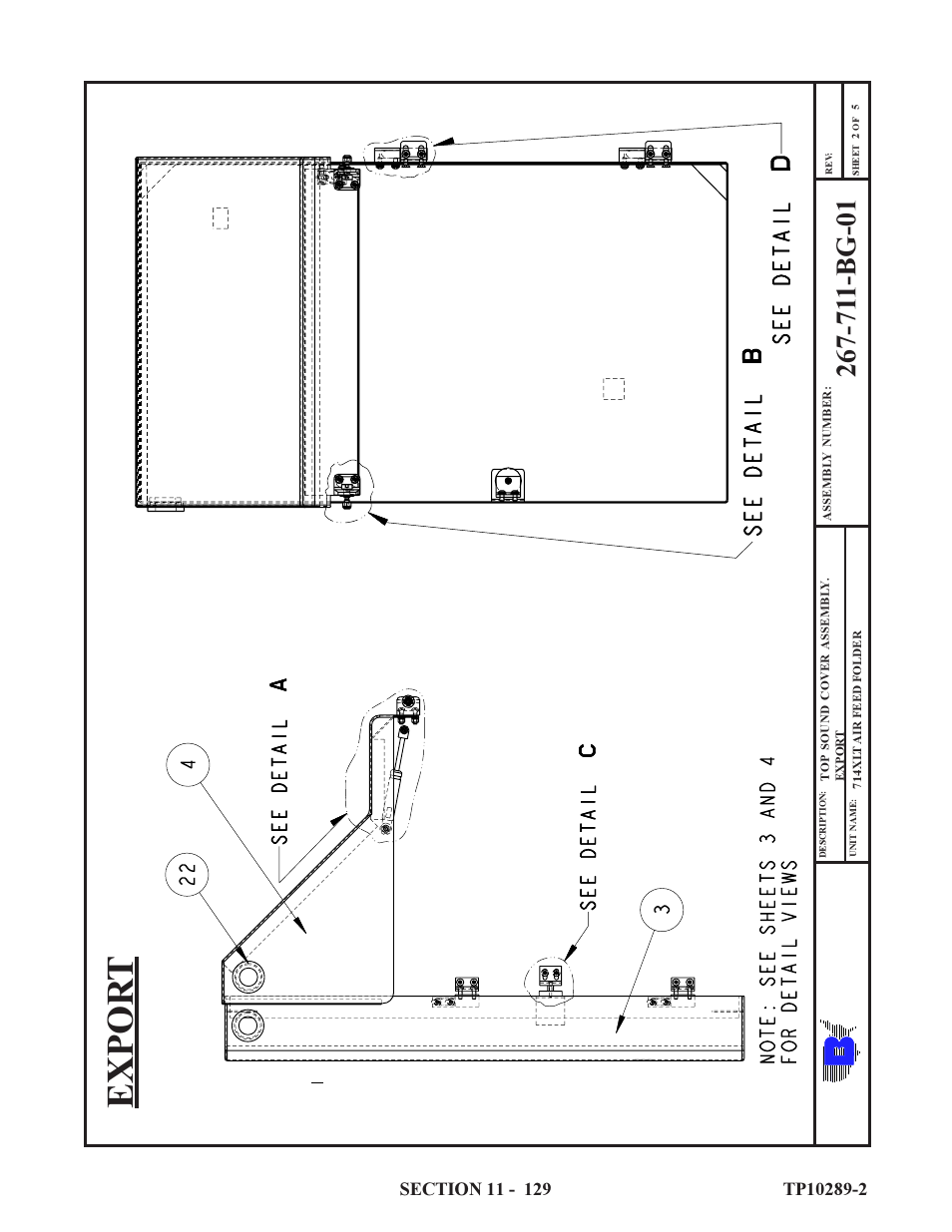 Expor t | Baumfolder 714XLT: Parts Manual User Manual | Page 129 / 134