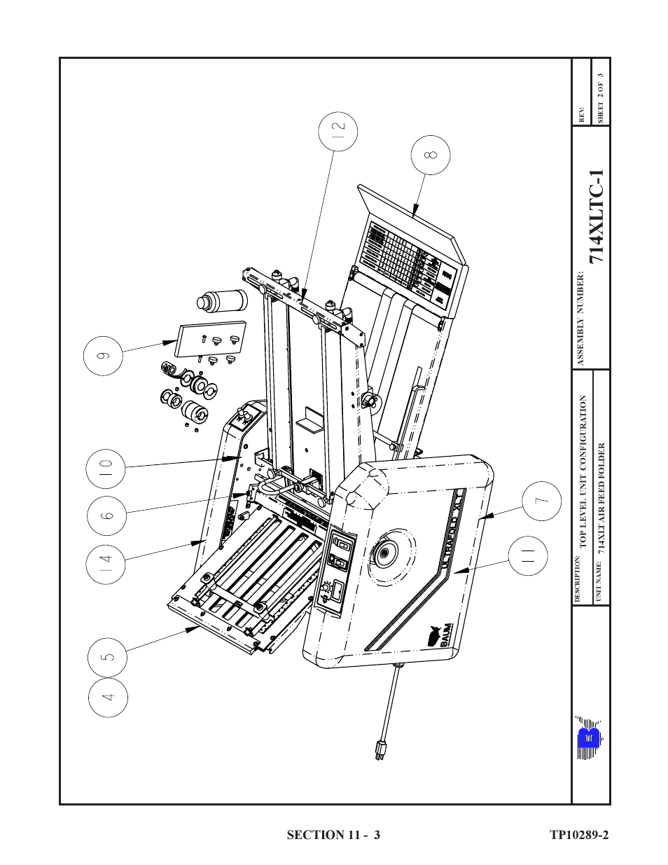 714xl tc-1 | Baumfolder 714XLT: Parts Manual User Manual | Page 3 / 134