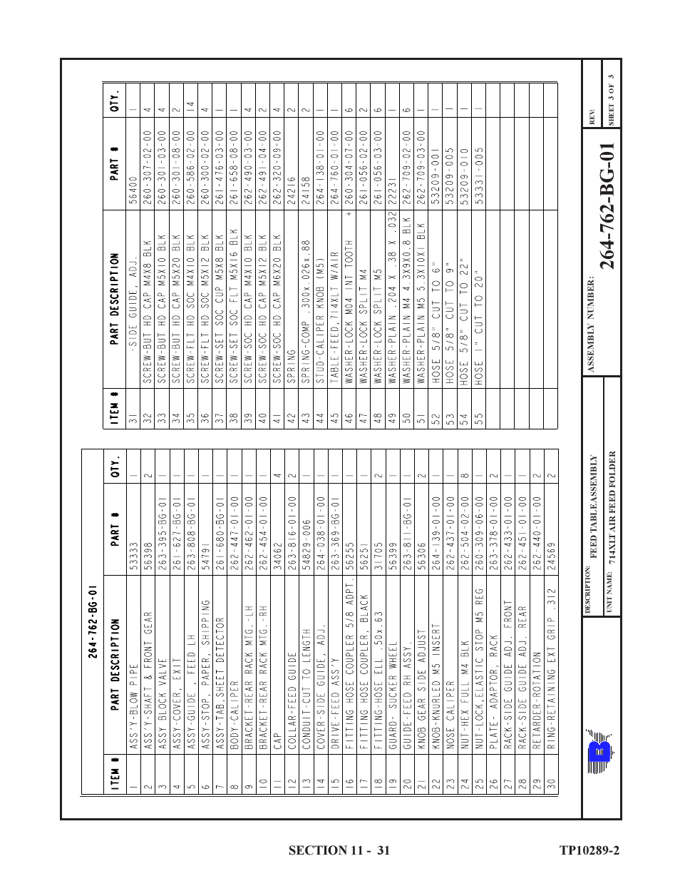 Baumfolder 714XLT: Parts Manual User Manual | Page 31 / 134