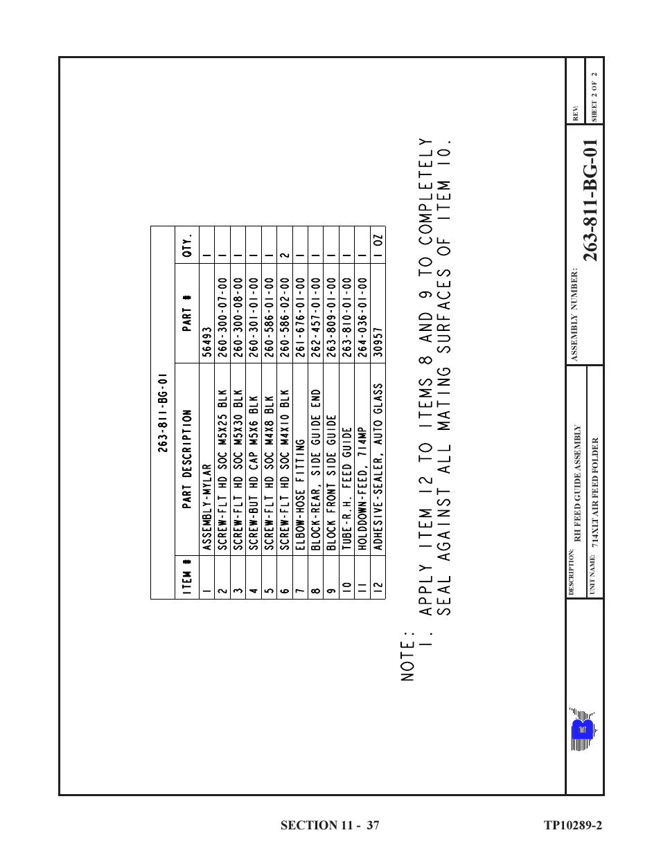 Baumfolder 714XLT: Parts Manual User Manual | Page 37 / 134