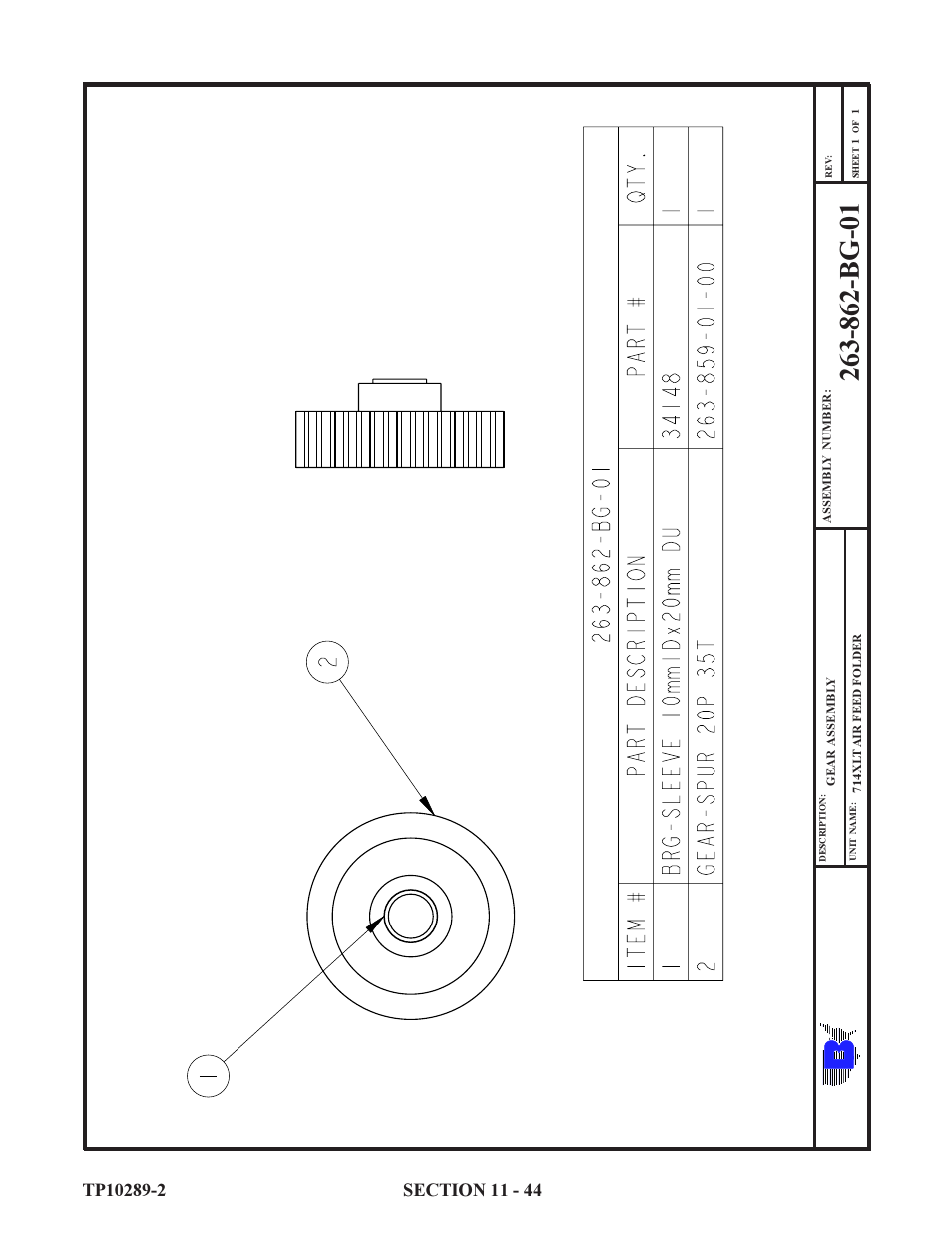 Baumfolder 714XLT: Parts Manual User Manual | Page 44 / 134