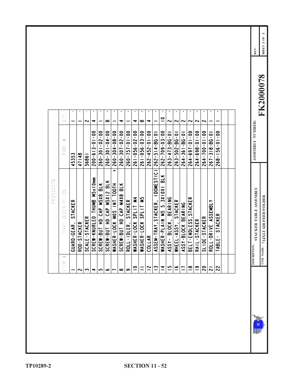 Baumfolder 714XLT: Parts Manual User Manual | Page 52 / 134