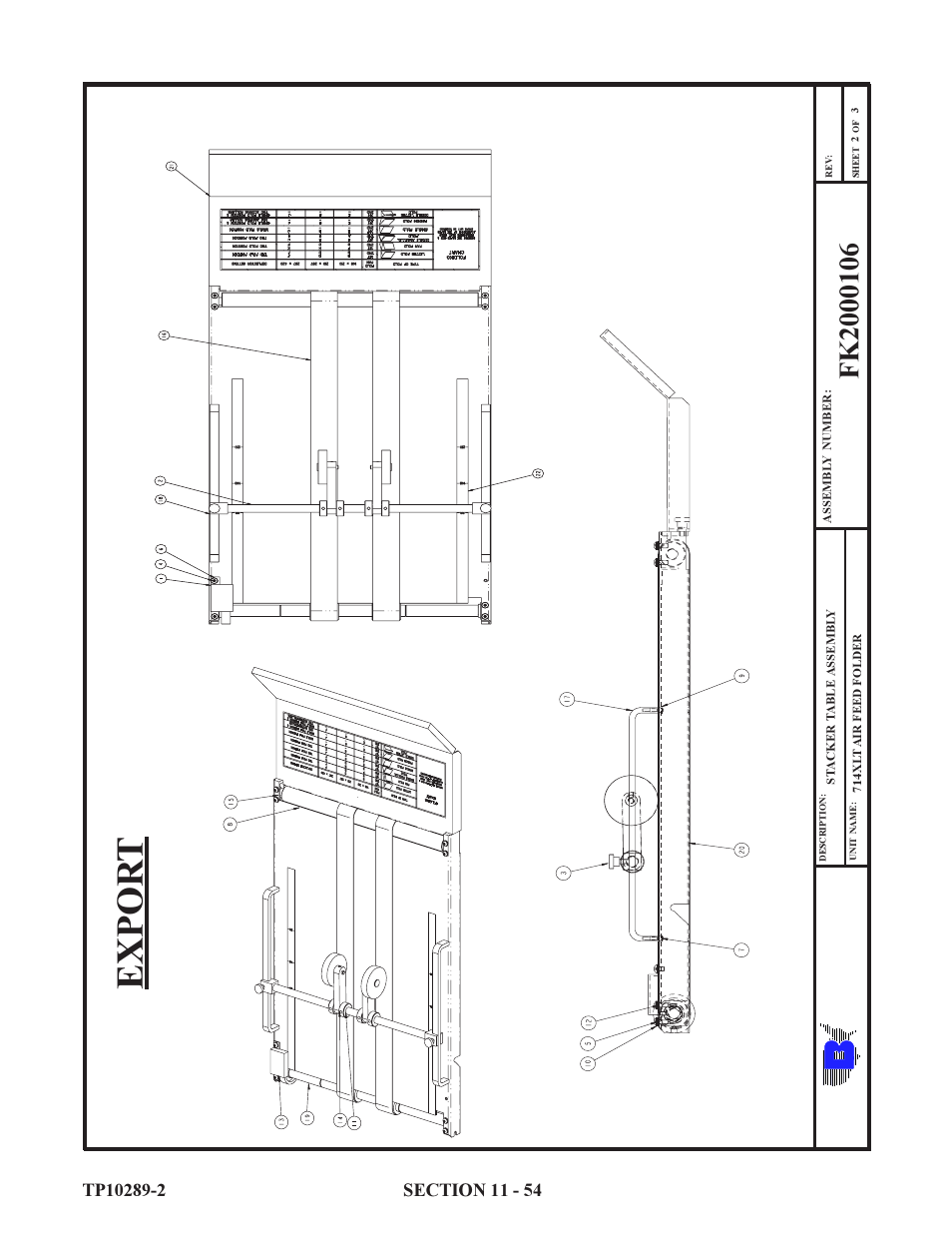 Expor t | Baumfolder 714XLT: Parts Manual User Manual | Page 54 / 134