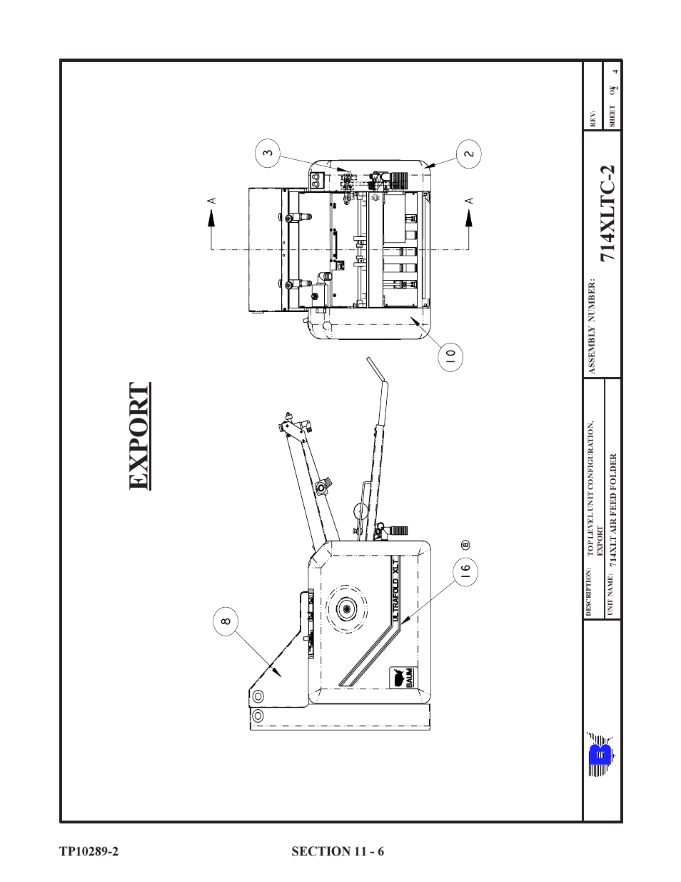 Expor t, 714xl tc-2 | Baumfolder 714XLT: Parts Manual User Manual | Page 6 / 134