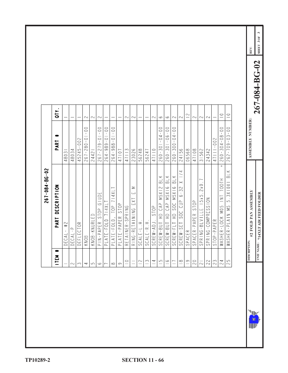 Baumfolder 714XLT: Parts Manual User Manual | Page 66 / 134