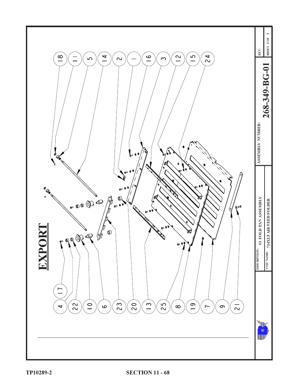 Expor t | Baumfolder 714XLT: Parts Manual User Manual | Page 68 / 134