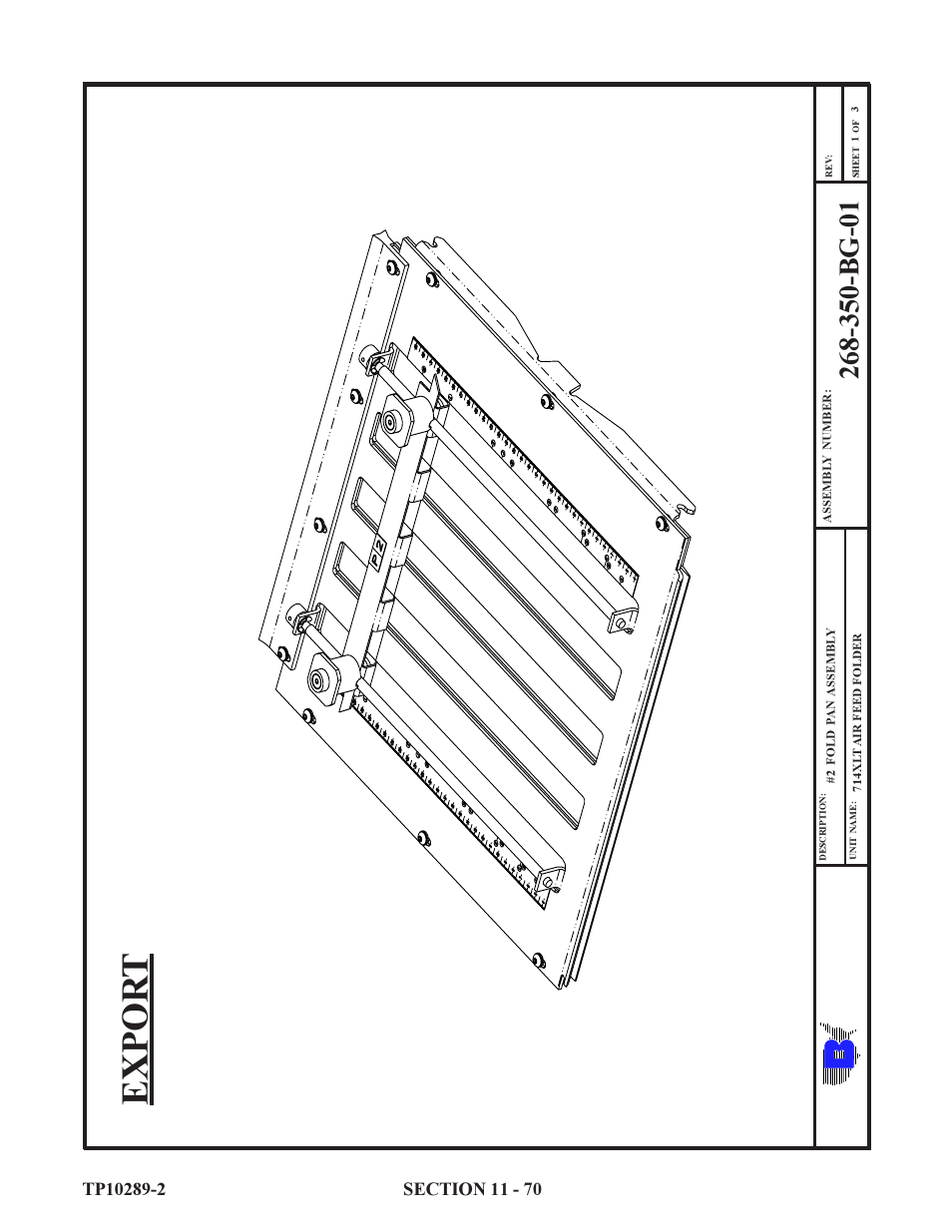 Expor t | Baumfolder 714XLT: Parts Manual User Manual | Page 70 / 134