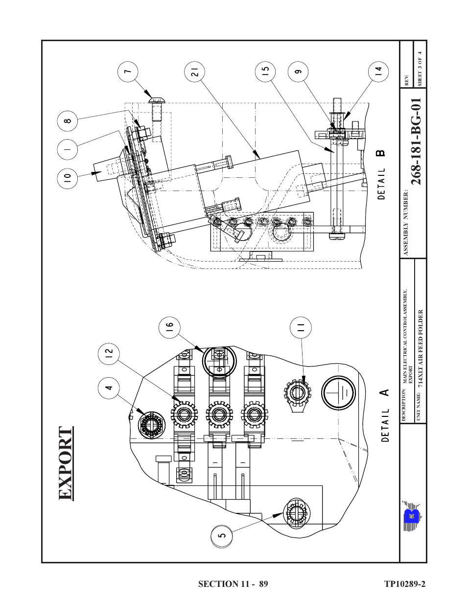 Expor t | Baumfolder 714XLT: Parts Manual User Manual | Page 89 / 134