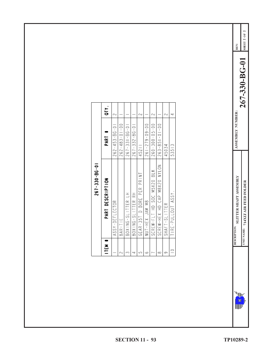 Baumfolder 714XLT: Parts Manual User Manual | Page 93 / 134