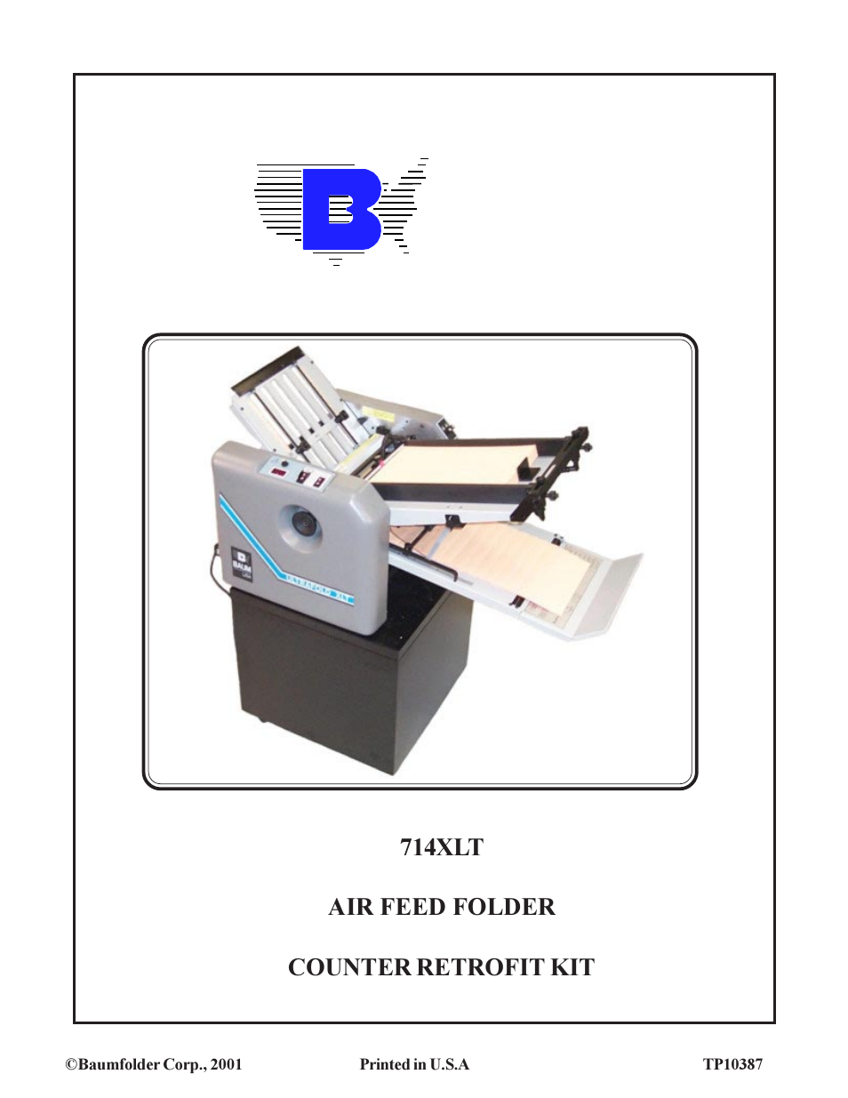 Baumfolder 714XLT: Air-Counter retrofit Manual User Manual | 7 pages