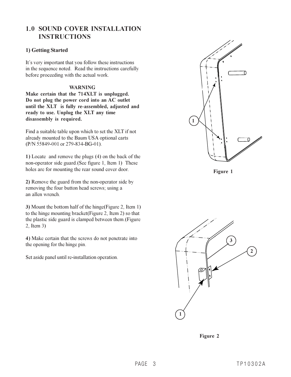 0 sound cover installation instructions | Baumfolder 714XLT: Batch Ctr Manual User Manual | Page 3 / 7