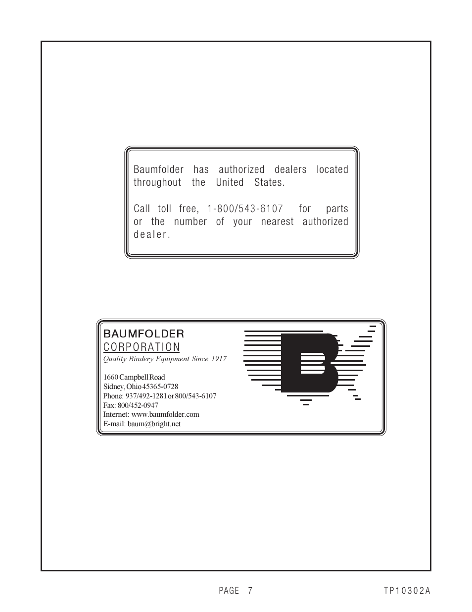 Baumfolder 714XLT: Batch Ctr Manual User Manual | Page 7 / 7