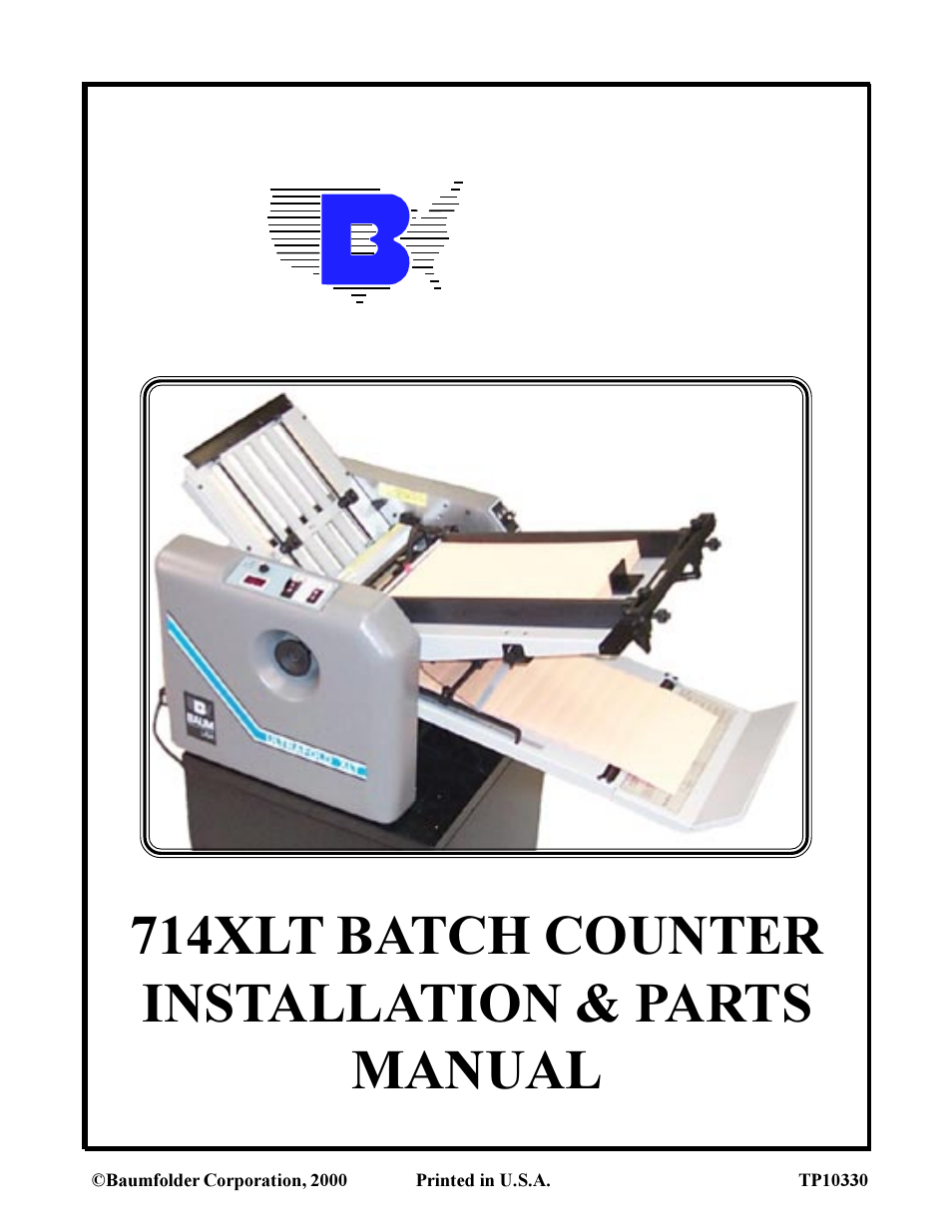 Baumfolder 714XLT: Sound Cvr Manual User Manual | 16 pages