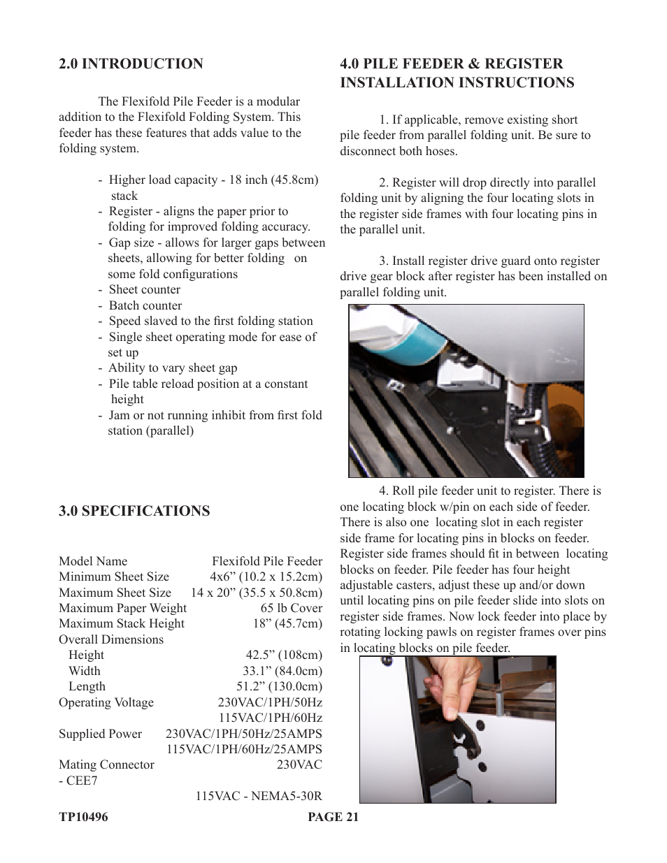 Baumfolder Flexifold: Pile Folder (in 2004) User Manual | Page 21 / 41