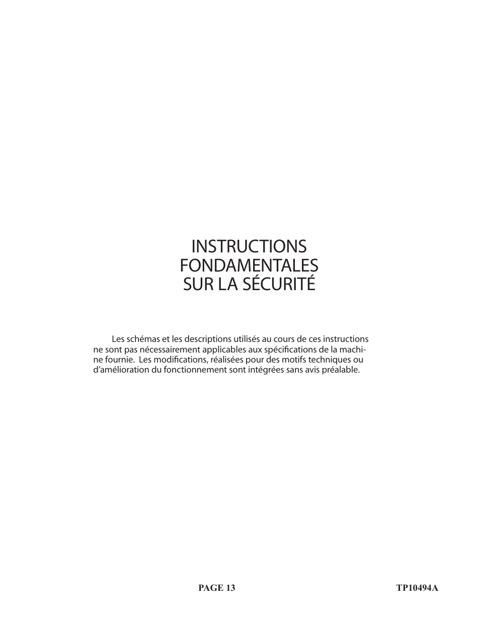 Instructions fondamentales sur la sécurité | Baumfolder Flexifold: 1st Station (from 2005) User Manual | Page 13 / 47