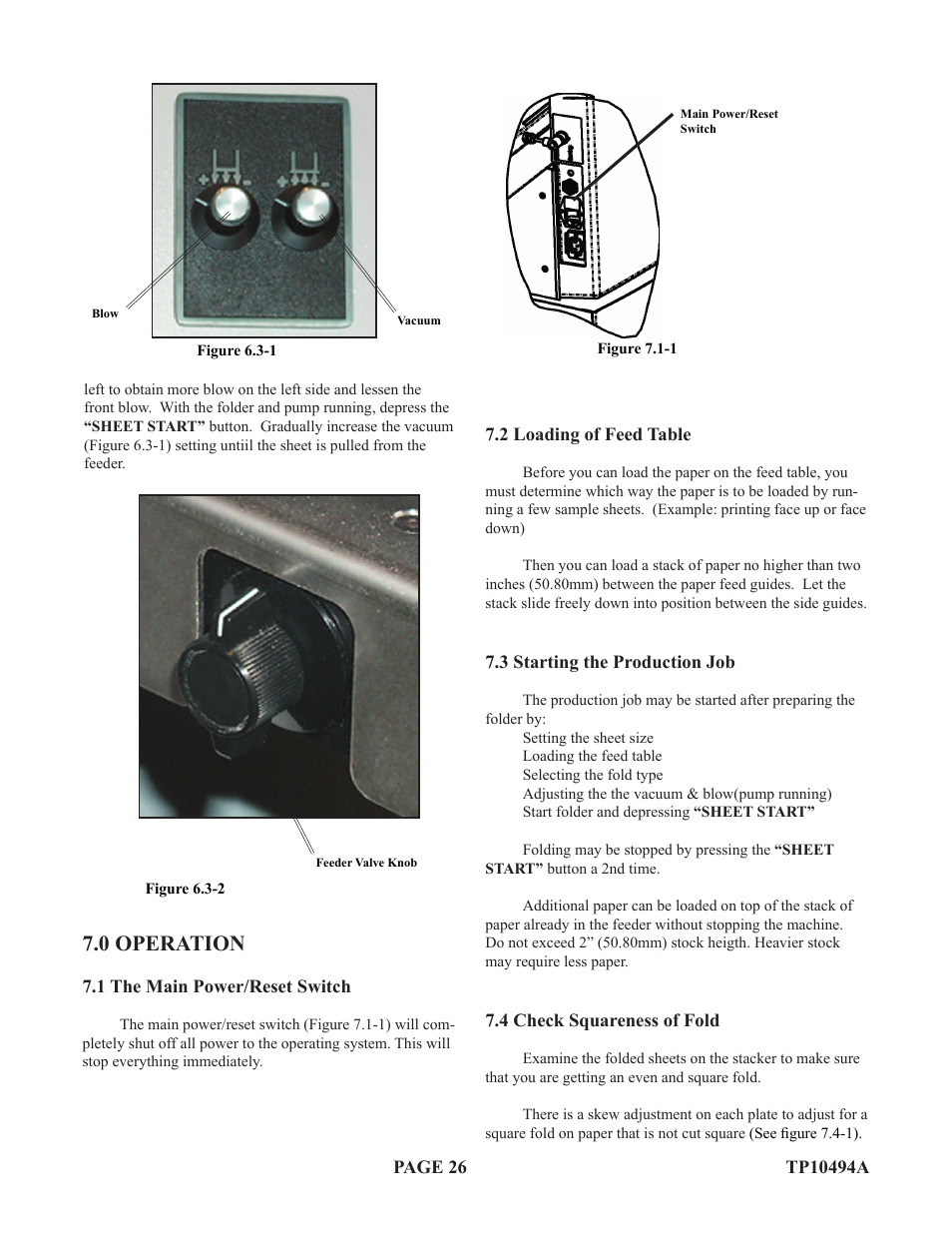 0 operation | Baumfolder Flexifold: 1st Station (from 2005) User Manual | Page 26 / 47