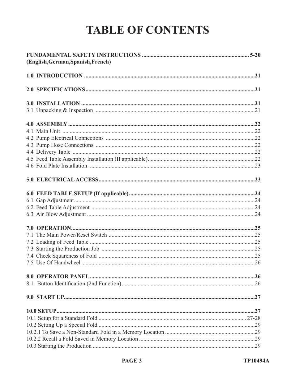 Baumfolder Flexifold: 1st Station (from 2005) User Manual | Page 3 / 47