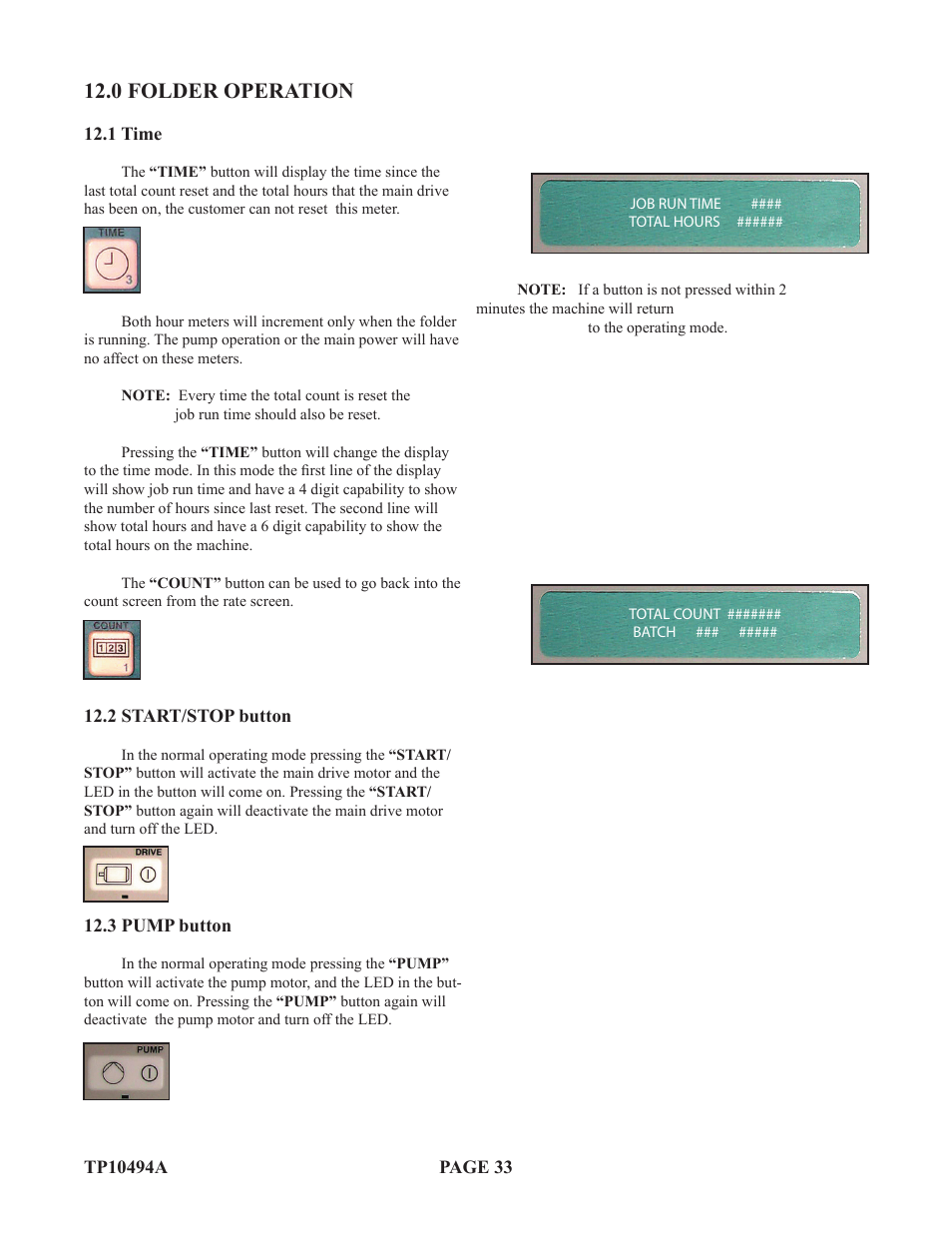 0 folder operation | Baumfolder Flexifold: 1st Station (from 2005) User Manual | Page 33 / 47