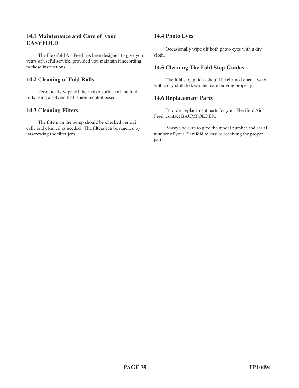 Baumfolder Flexifold: 1st Station (in 2004) User Manual | Page 39 / 46