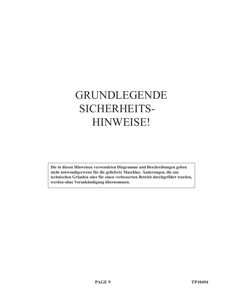 Grundlegende sicherheits- hinweise | Baumfolder Flexifold: 1st Station (in 2004) User Manual | Page 9 / 46