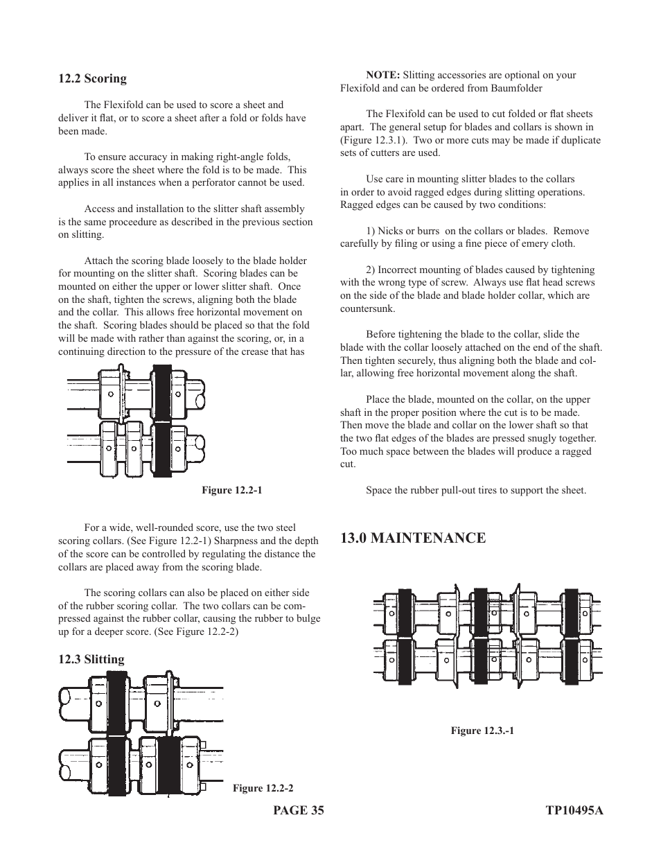 0 maintenance | Baumfolder Flexifold: 2st Station (from 2005) User Manual | Page 35 / 43