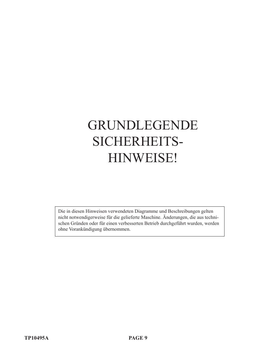 Grundlegende sicherheits- hinweise | Baumfolder Flexifold: 2st Station (from 2005) User Manual | Page 9 / 43