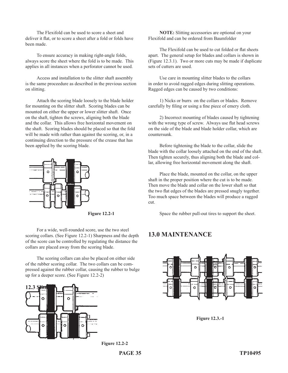 0 maintenance | Baumfolder Flexifold: 2st Station (in 2004) User Manual | Page 35 / 43