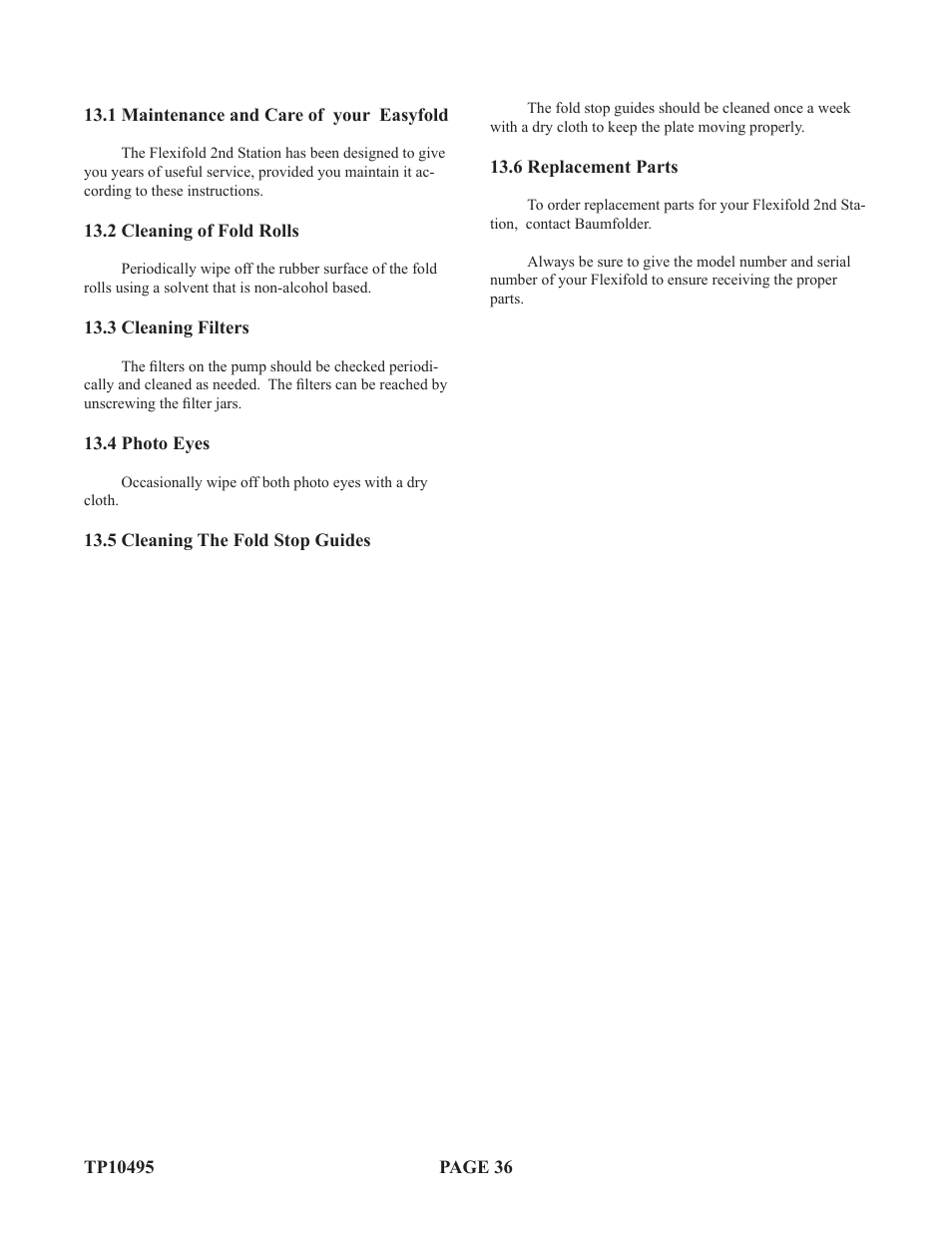 Baumfolder Flexifold: 2st Station (in 2004) User Manual | Page 36 / 43