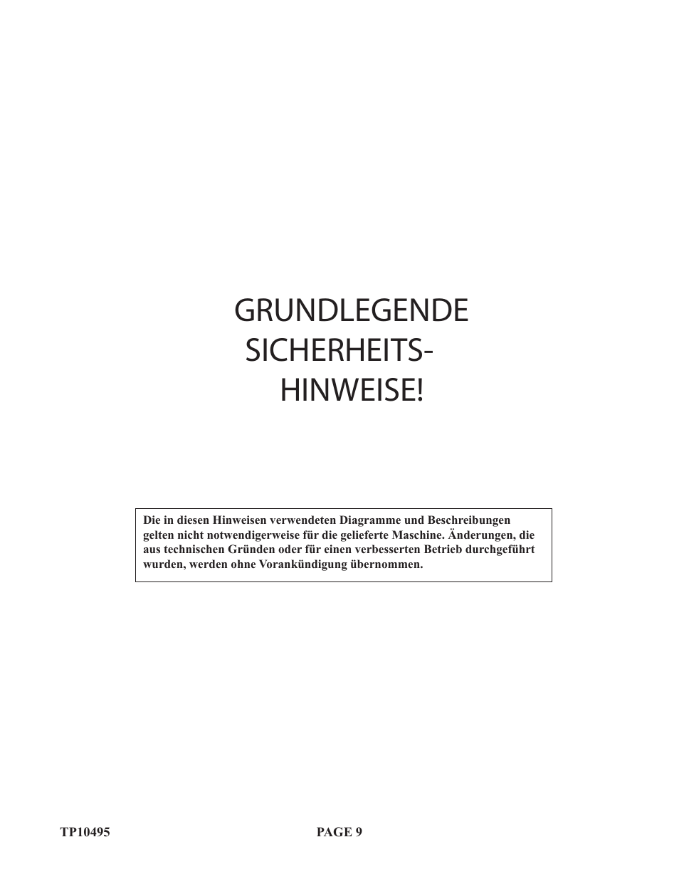 Grundlegende sicherheits- hinweise | Baumfolder Flexifold: 2st Station (in 2004) User Manual | Page 9 / 43