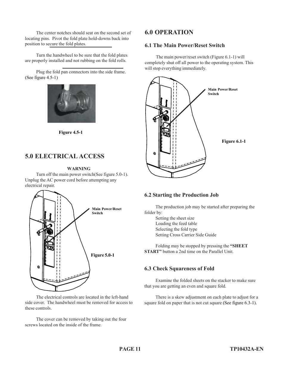 0 electrical access, 0 operation | Baumfolder Flexifold: 2st Station (up to) User Manual | Page 11 / 30