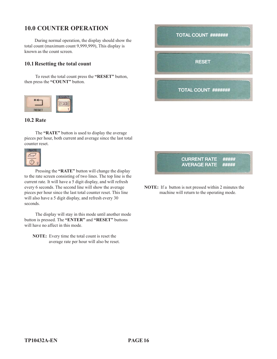 0 counter operation | Baumfolder Flexifold: 2st Station (up to) User Manual | Page 16 / 30