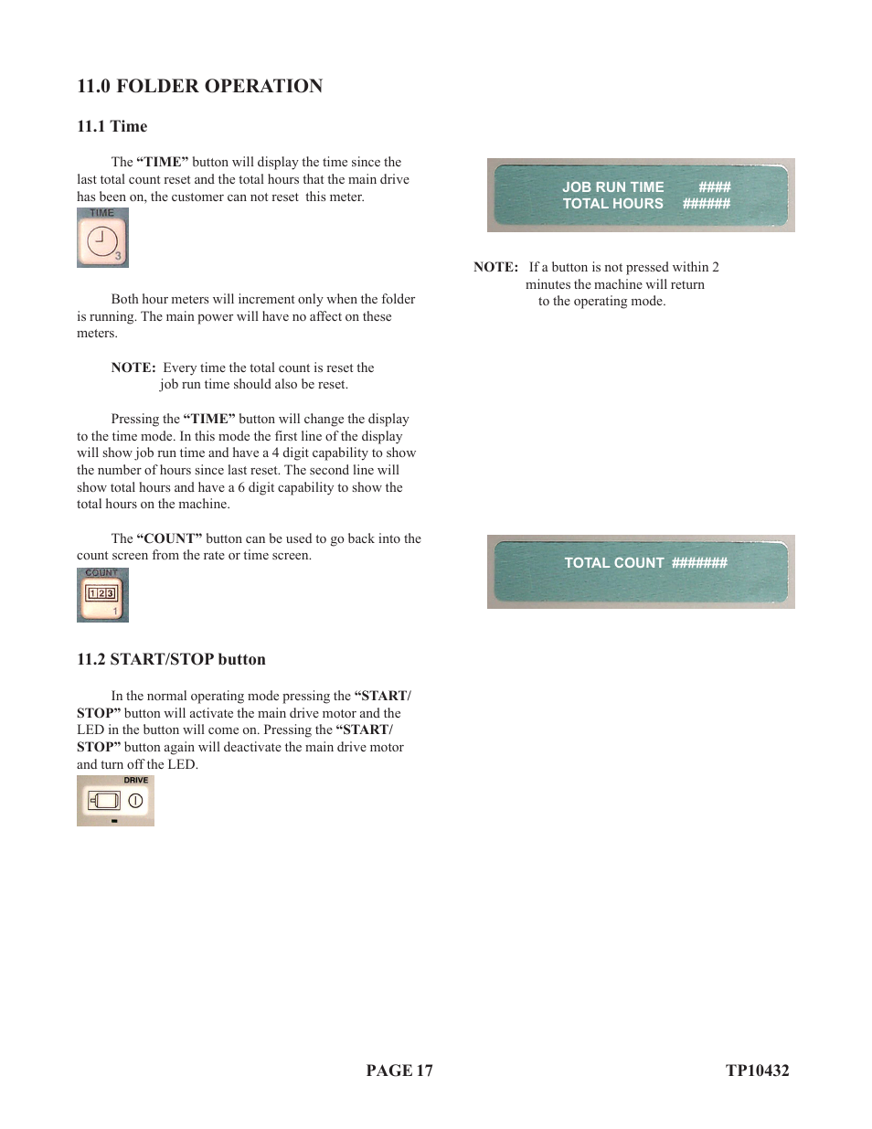 0 folder operation | Baumfolder Flexifold: 8-Page (from 2003 thru 2005) User Manual | Page 17 / 30