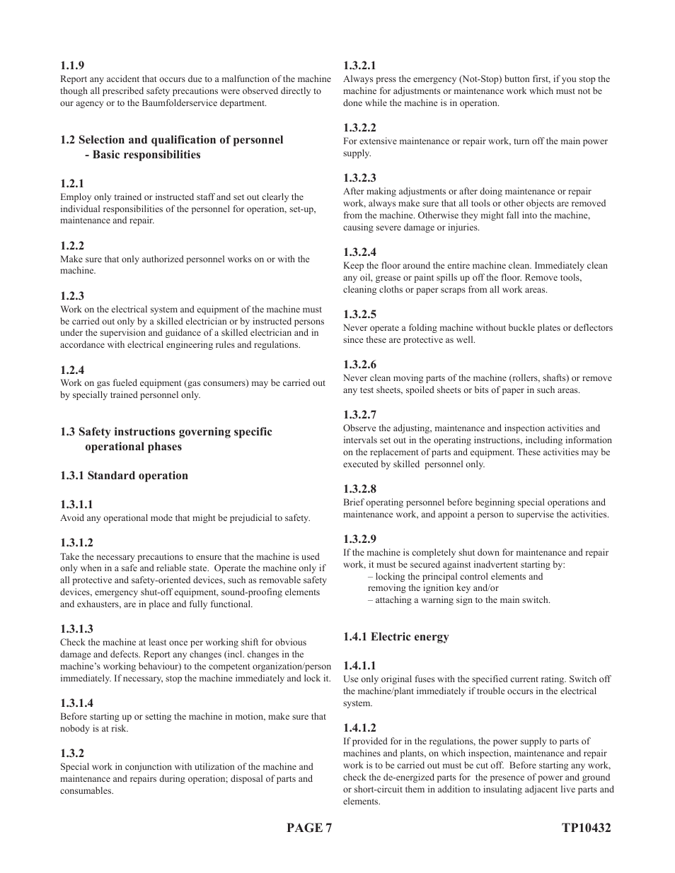 Baumfolder Flexifold: 8-Page (from 2003 thru 2005) User Manual | Page 7 / 30