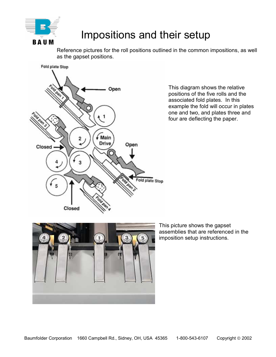 Impositions and their setup | Baumfolder Impositions and their setups User Manual | Page 2 / 9
