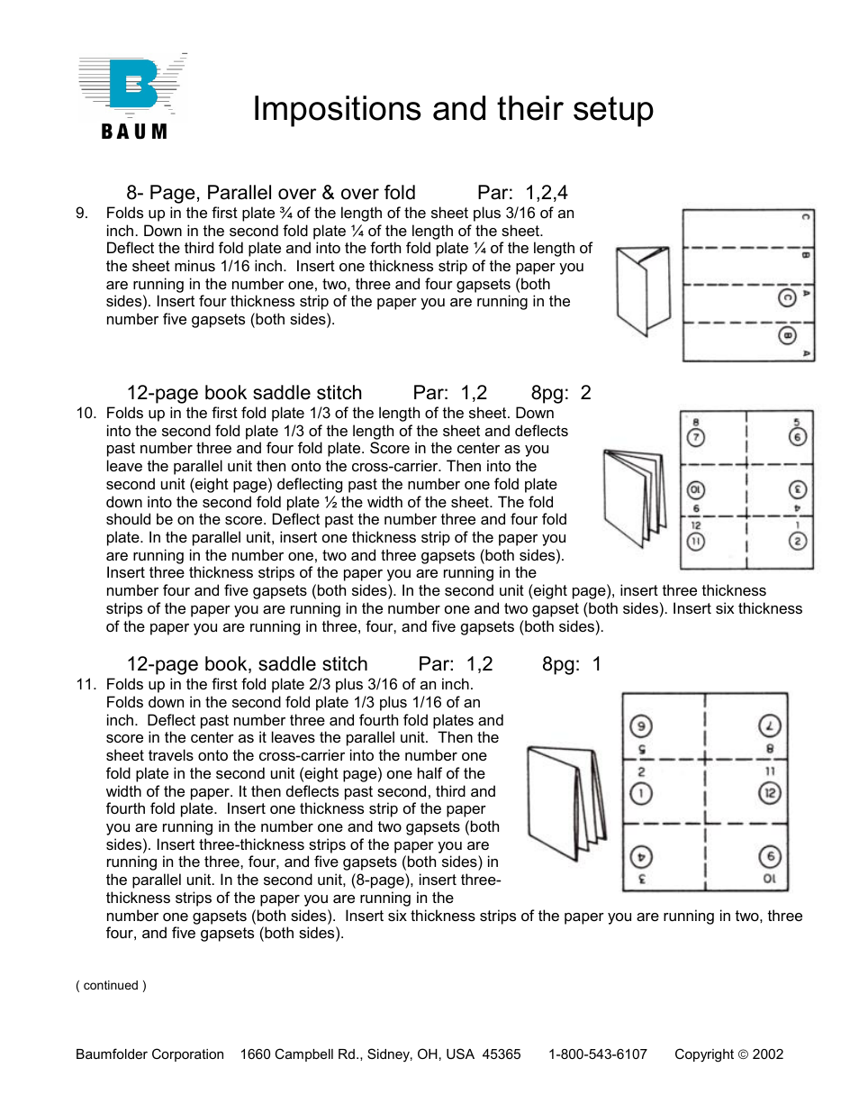 Impositions and their setup | Baumfolder Impositions and their setups User Manual | Page 5 / 9