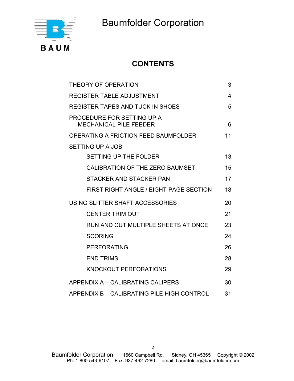 Baumfolder Older Folder User Manual | Page 2 / 32