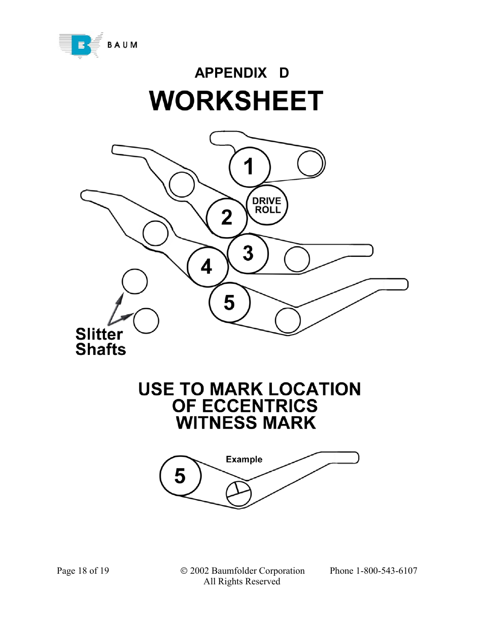 Appendix d | Baumfolder Rebuilding a 200 – 700 series folder User Manual | Page 18 / 19